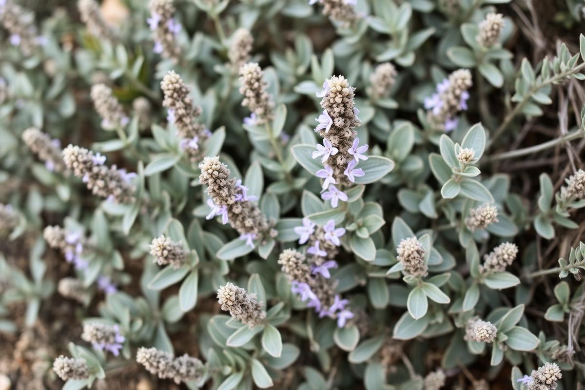 Greek sage, Salvia fruticosa, with its velvety leaves.